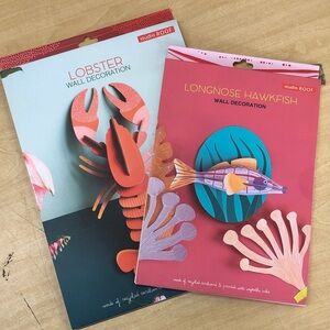 Studio Lobster and Longnose Hawkfish Wall Decoration Set